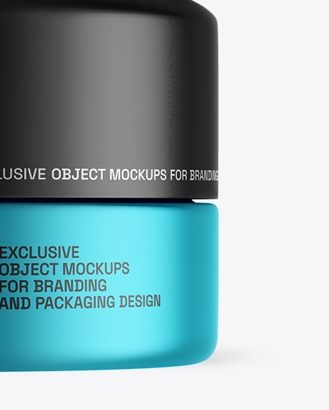 Matte Metallic Cosmetic Jar Mockup