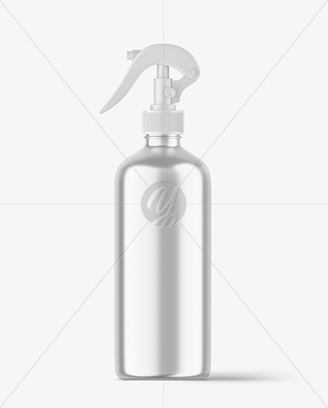 Metallic Trigger Spray Bottle Mockup