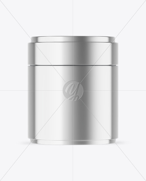 Metallic Tea Tin Can Mockup