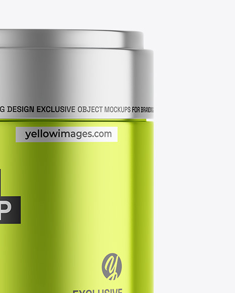 Metallic Tea Tin Can Mockup