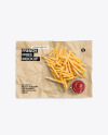 Paper Wrapper With French Fries Mockup