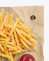 Paper Wrapper With French Fries Mockup