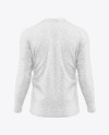 Men’s Heather Long Sleeve T-Shirt Mockup - Back View