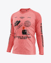 Men’s Heather Long Sleeve T-Shirt Mockup - Half Side View