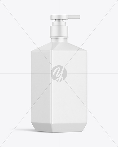 Square Pump Bottle Mockup