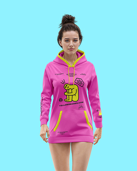 Girl in a Hoodie Mockup