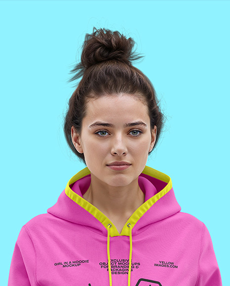 Girl in a Hoodie Mockup