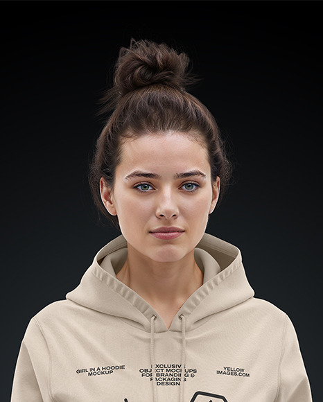 Girl in a Hoodie Mockup