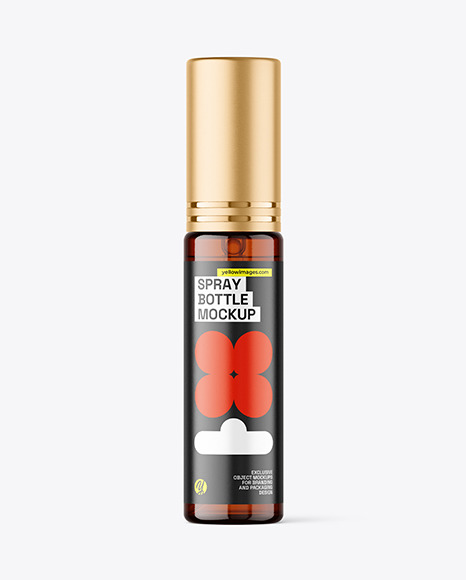 Amber Spray Bottle Mockup