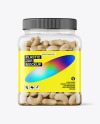 Clear Plastic Cashew Nuts Jar Mockup