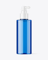 Blue Plastic Pump Bottle Mockup