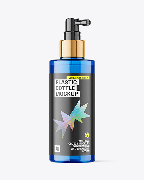 Blue Plastic Pump Bottle Mockup Blue Plastic Pump Bottle Mockup