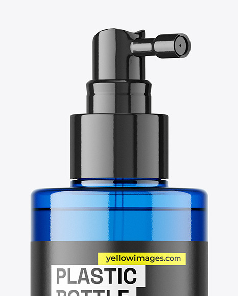 Blue Plastic Pump Bottle Mockup Blue Plastic Pump Bottle Mockup