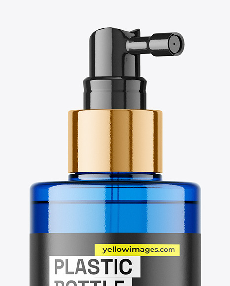 Blue Plastic Pump Bottle Mockup Blue Plastic Pump Bottle Mockup