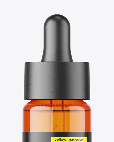 Orange Dropper Bottle Mockup