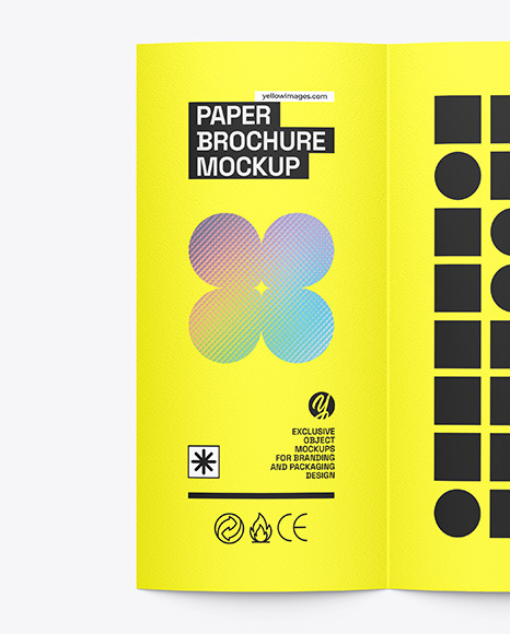 Paper Trifold Brochure Mockup