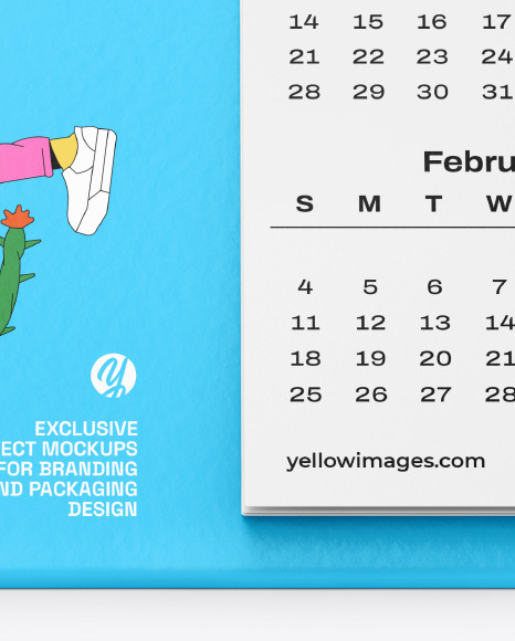 Desk Calendar Mockup