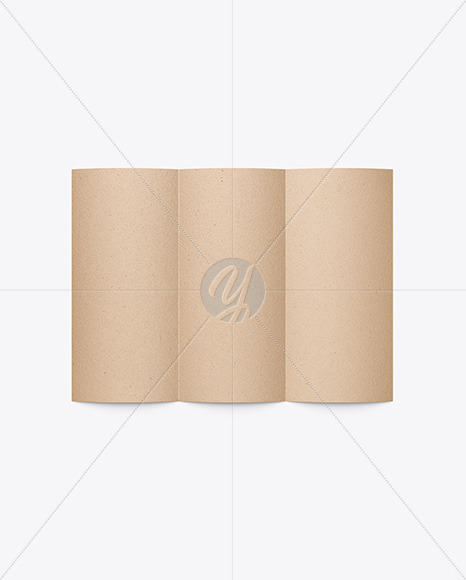 Kraft Trifold Brochure Mockup