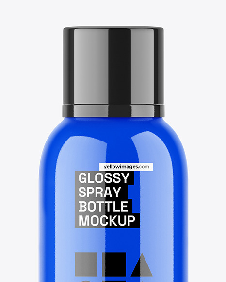 Glossy Spray Bottle Mockup