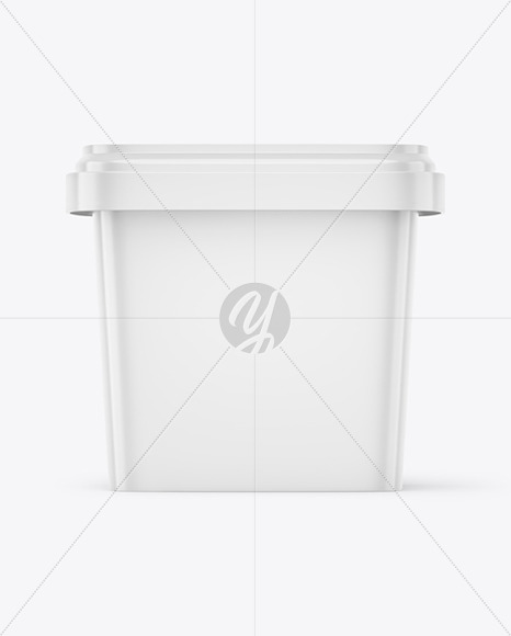 Glossy Plastic Food Container Mockup