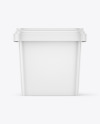 Glossy Plastic Food Container Mockup