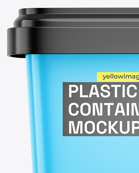 Glossy Plastic Food Container Mockup