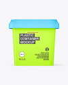 Matte Plastic Food Container Mockup