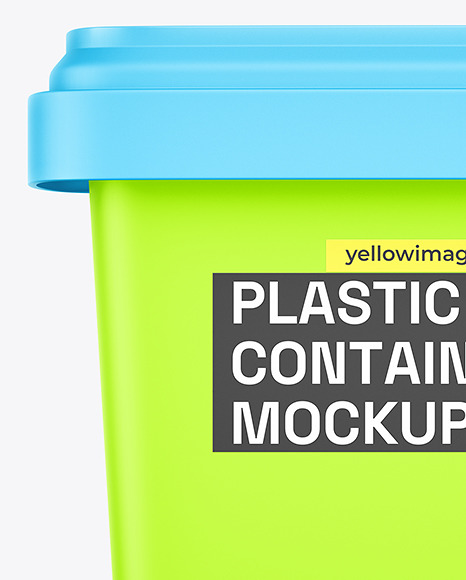 Matte Plastic Food Container Mockup