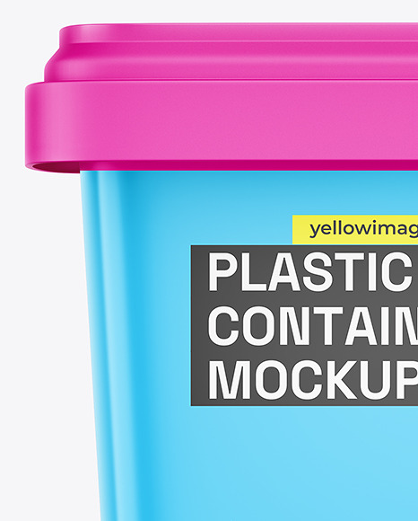 Matte Plastic Food Container Mockup