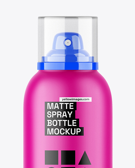 Matte Deodorant Spray Bottle Mockup