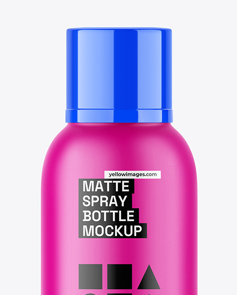 Matte Deodorant Spray Bottle Mockup