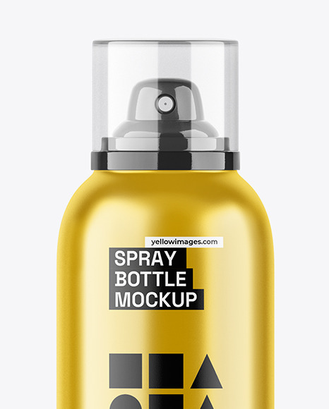 Metallic Spray Bottle Mockup