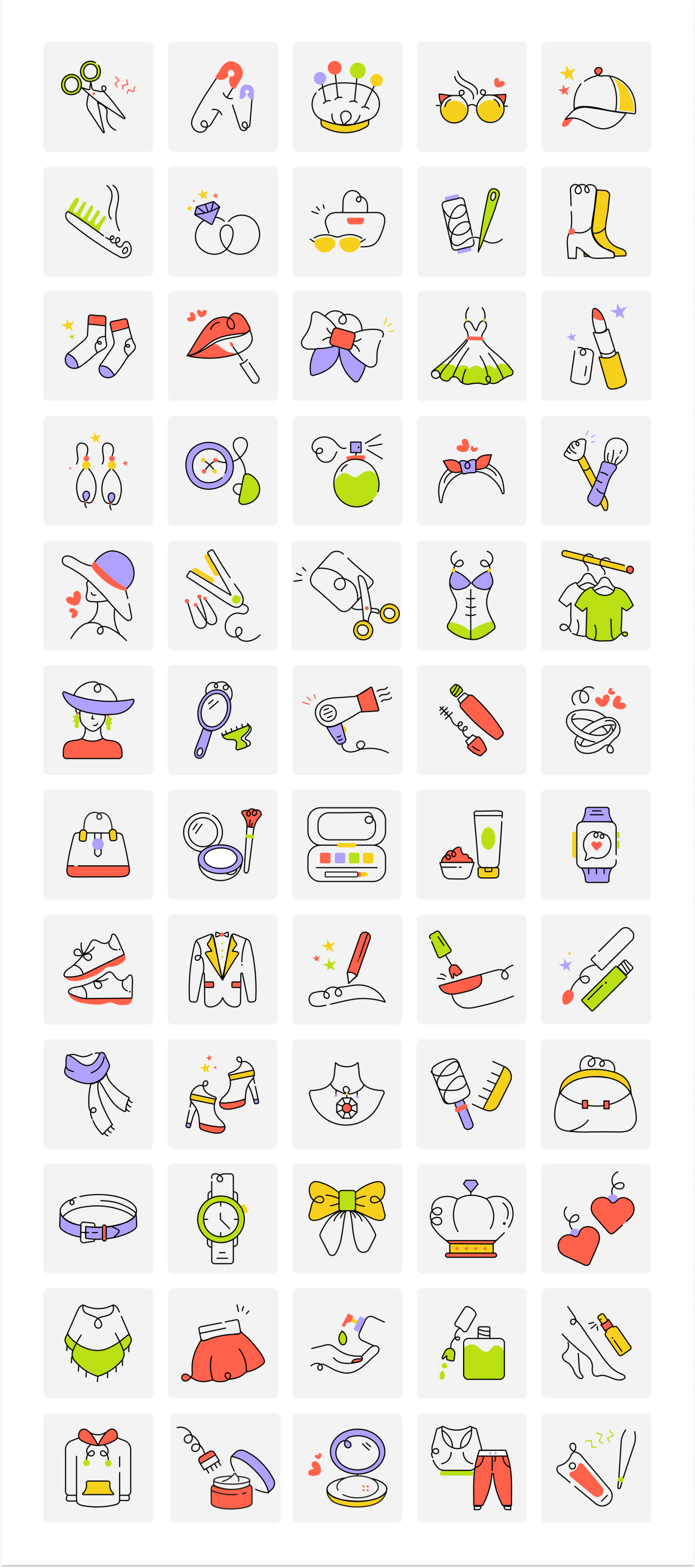 Animated Fashion Icons Animated Fashion Icons