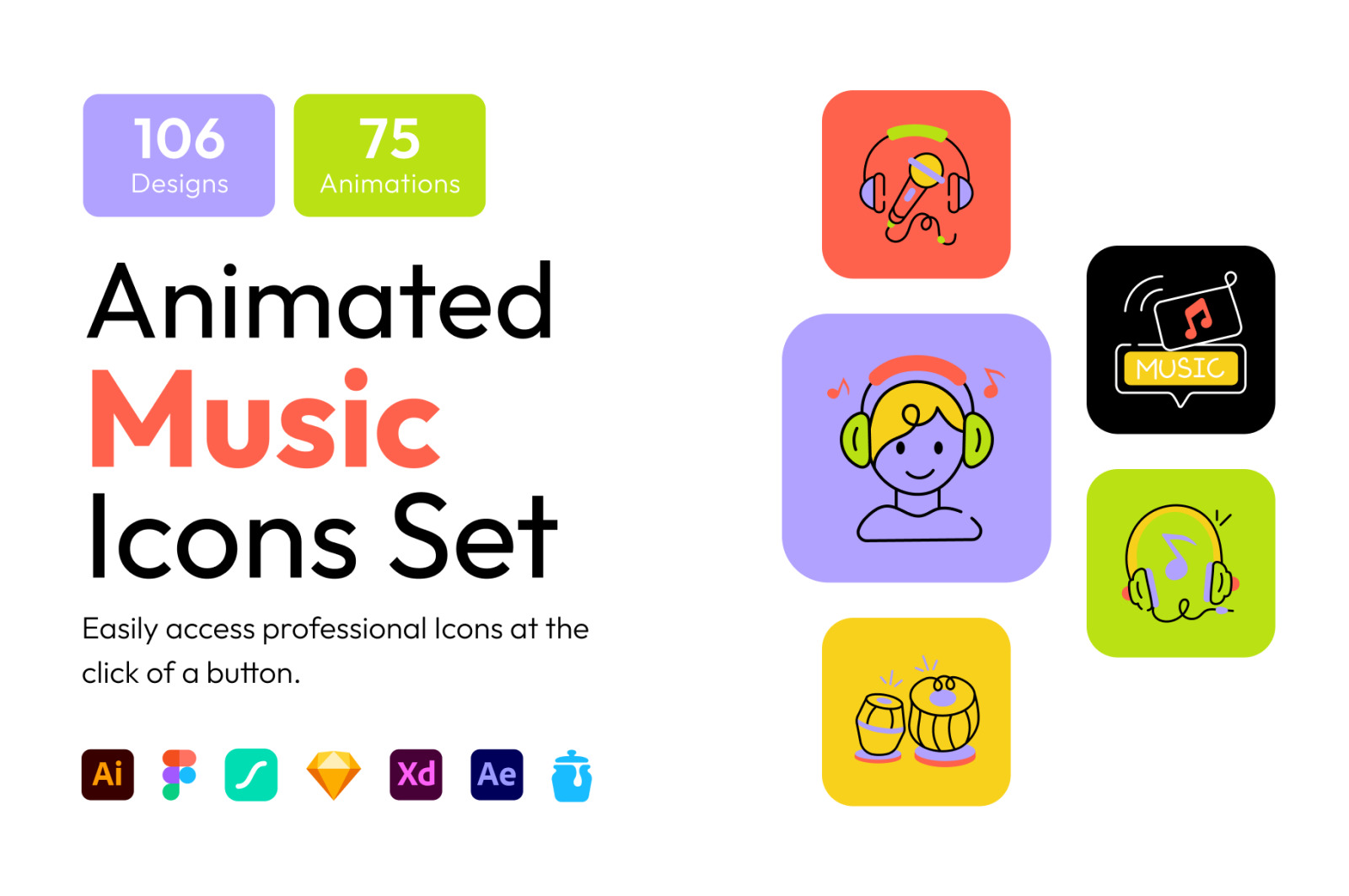 Music and Party Icon Set