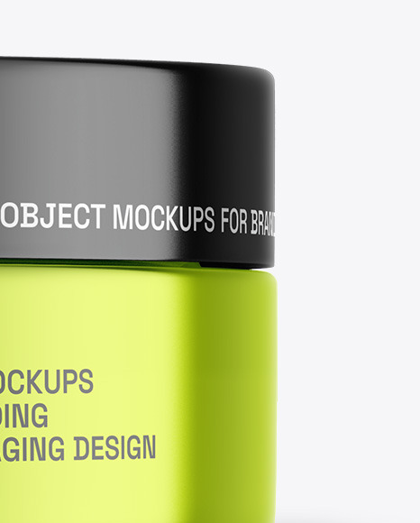 Metallic Cosmetic Jar Mockup