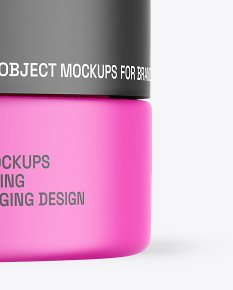 Matte Cosmetic Jar Mockup