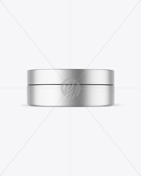 Matte Metallic Cosmetic Jar Mockup