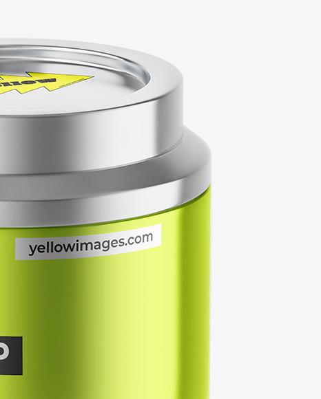 Metallic Tea Tin Can Mockup