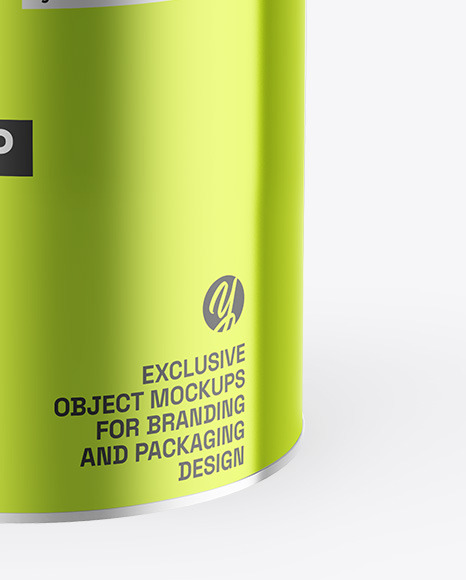 Metallic Tea Tin Can Mockup