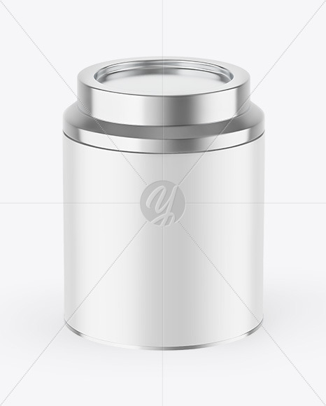 Matte Tea Tin Can Mockup