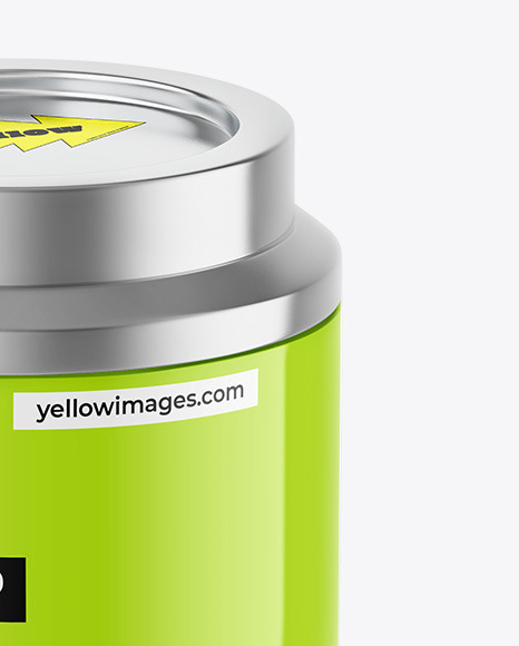 Glossy Tea Tin Can Mockup