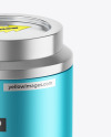 Matte Metallic Tea Tin Can Mockup