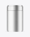 Matte Metallic Tea Tin Can Mockup