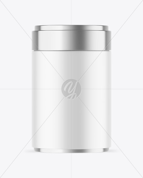 Matte Tea Tin Can Mockup