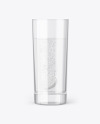 Water Glass with Effervescent Tablet Mockup