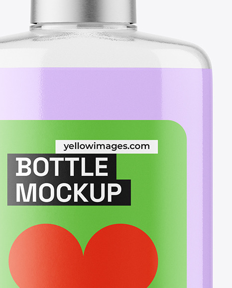 Clear Plastic Bottle Mockup