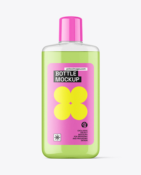 Clear Plastic Bottle Mockup