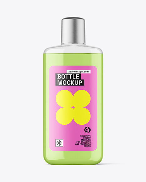 Clear Plastic Bottle Mockup