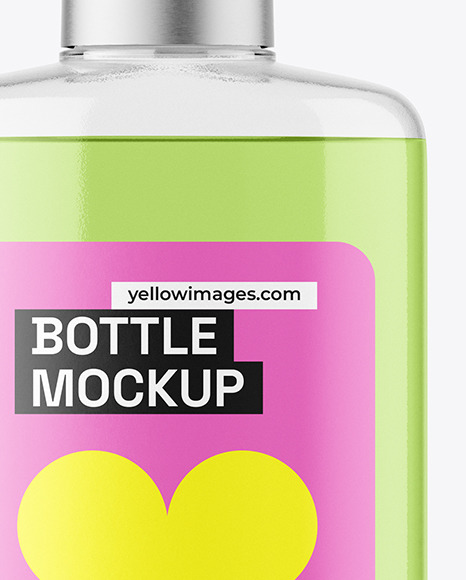Clear Plastic Bottle Mockup