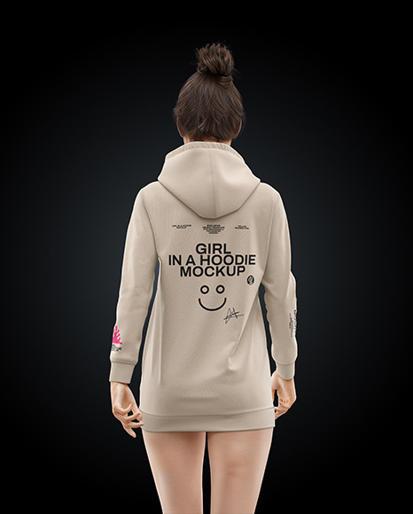 Girl in a Hoodie Mockup